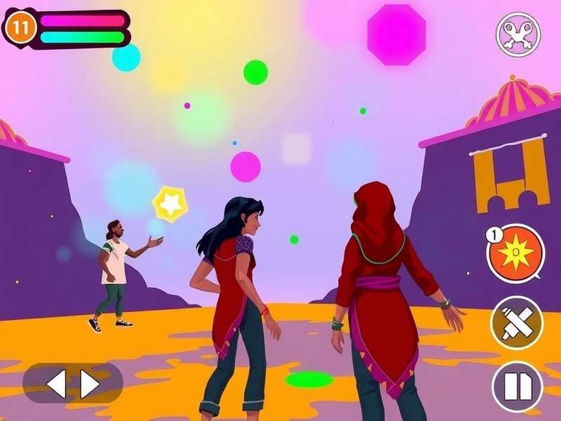 Social interactions in Radiant Holi Sojourn game