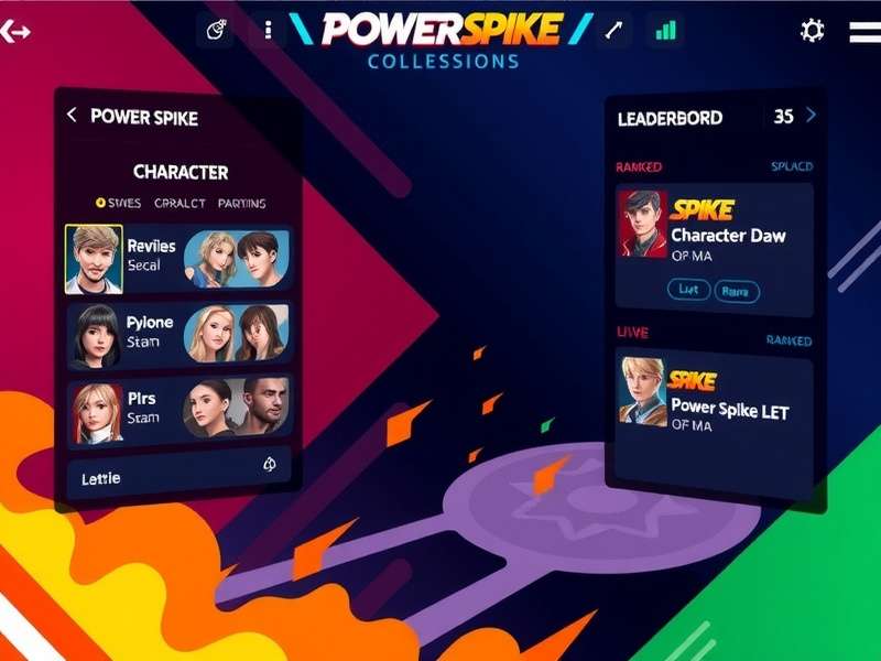 Power Spike gameplay screenshot showing character selection interface