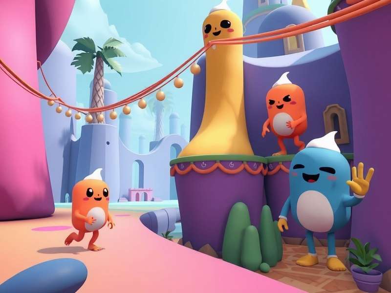 Tom S Yogurt Trek level design showing colorful Indian-inspired environments