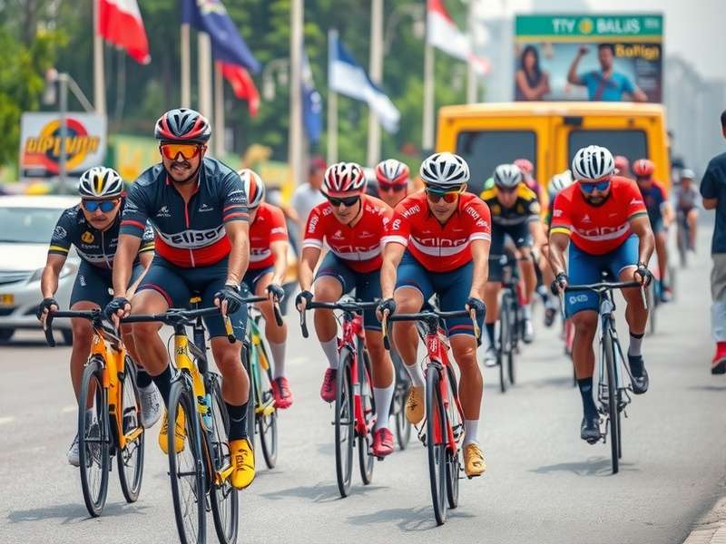Cyclists competing in Amritsar Cycling Racers event