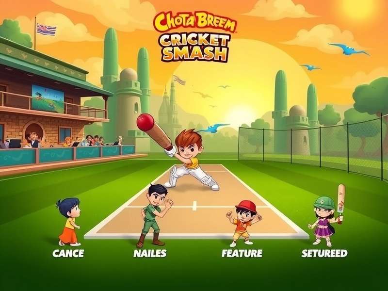 Chhota Bheem Cricket Smash characters lineup showing all playable characters