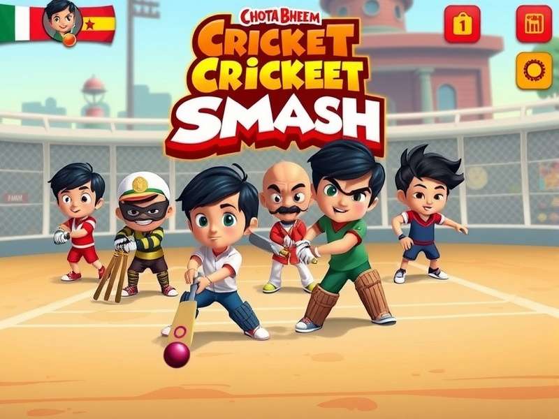 Chhota Bheem Cricket Smash features showcase displaying different game modes