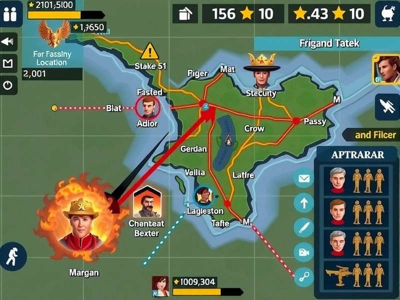 Fiesta Rifle Conqueror map showing strategic locations and navigation points