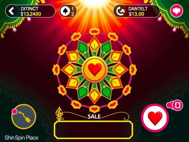 Shining Spin Ace visual design showcasing vibrant Indian-inspired artwork