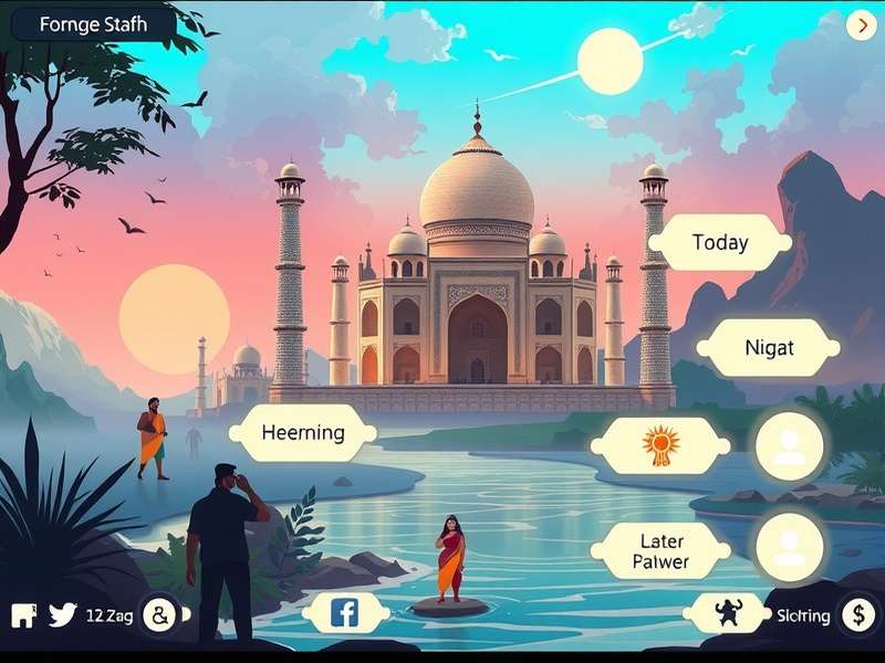 User interface design showing culturally inspired menus